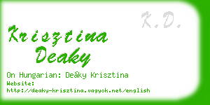 krisztina deaky business card
