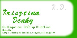 krisztina deaky business card